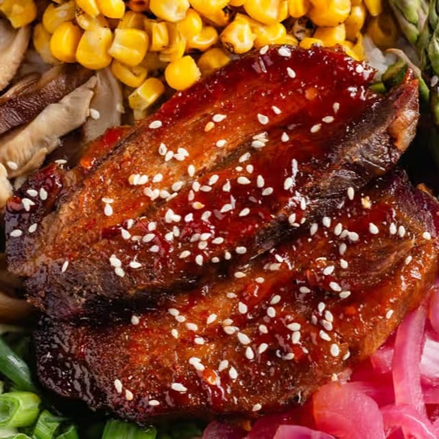 Korean rib bowl.