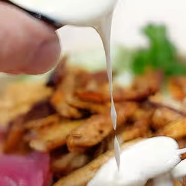 Chicken shawarma bowl.